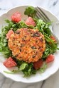 Salmon Cakes with a Kale and Wild Rice Salad