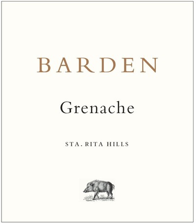 Bardon Wines bottle label - Grenache