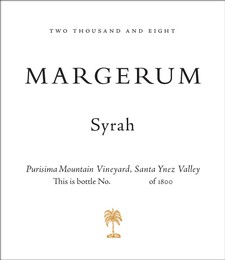 2008 Margerum Purisima Mountain Vineyard Syrah 1