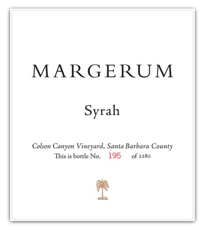 2012 Margerum Colson Canyon Syrah 1