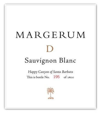 2013 Margerum D Sauvignon Blanc, Happy Canyon of Santa Barbara 1
