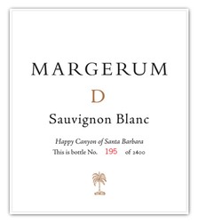 2013 Margerum D Sauvignon Blanc, Happy Canyon of Santa Barbara