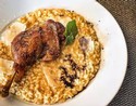 Duck Breast with Berry Sauce and Wild Mushroom Risotto