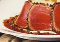 Seared Ahi with Mushroom Risotto